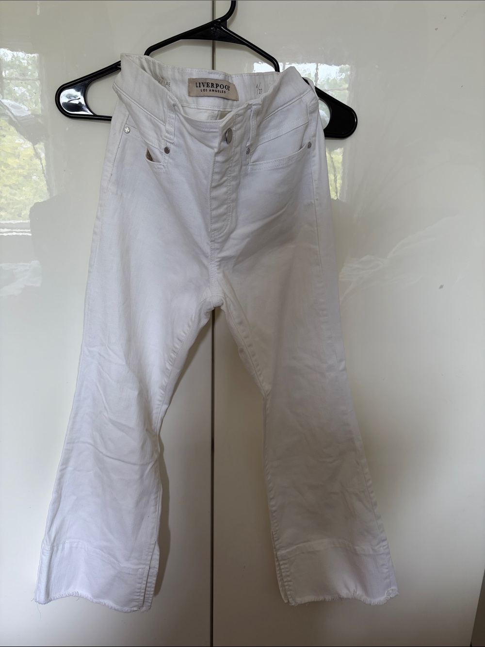 Liverpool White Jeans- Crop Flare size 4/27
